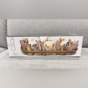 Clair De Lune Driftwood Candle Holder Centerpiece Unopened Box